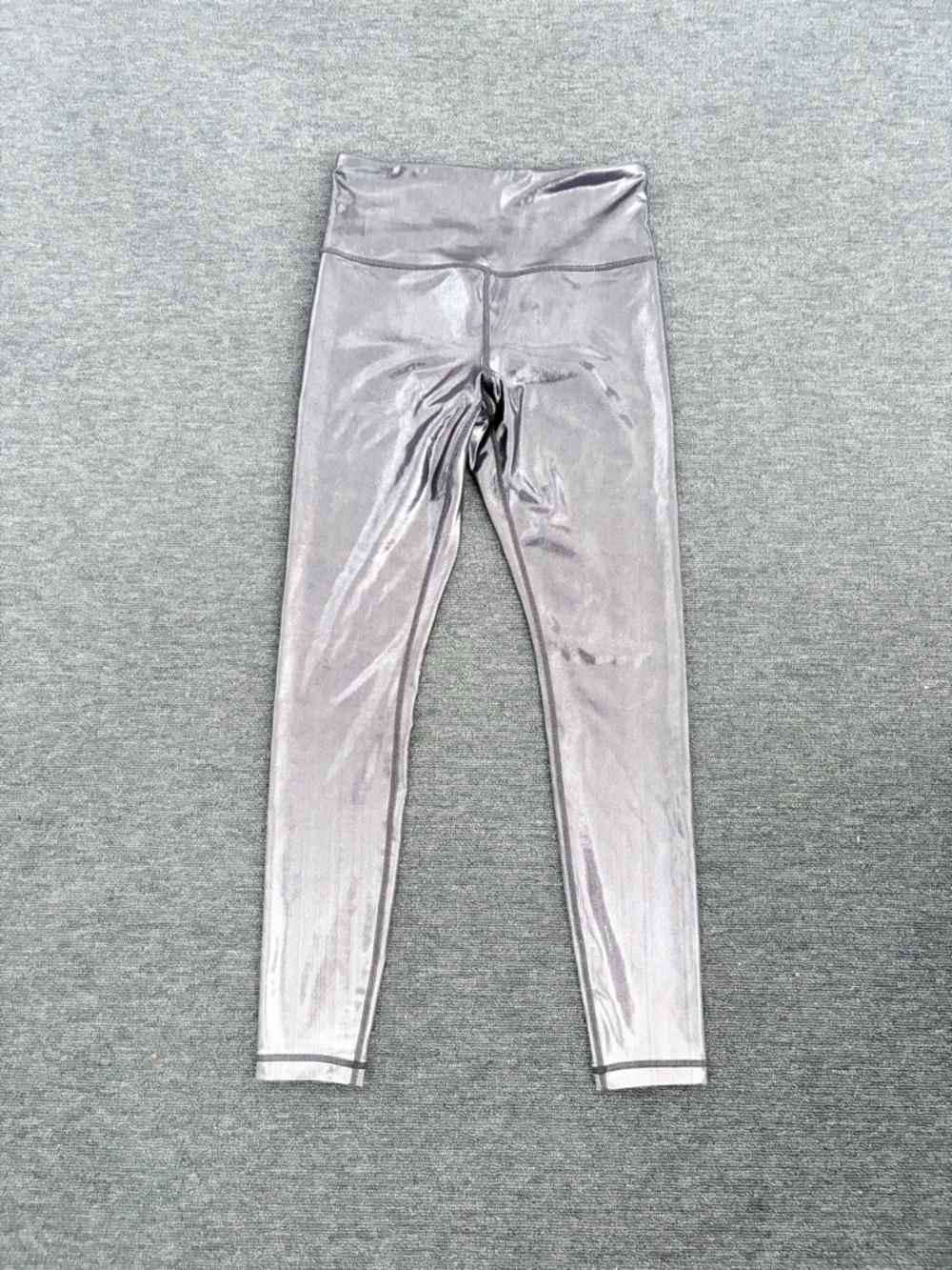 Athleta Shimmer Sparkly Gunmetal High-Waist Leggings